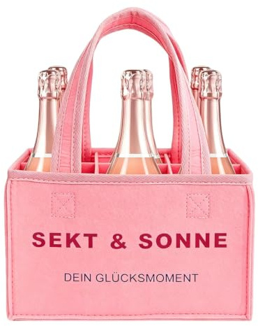 Lustige Geschenke für Frauen Flaschentasche, Geburtstagsgeschenk für Frauen | Geschenk Freundin Geburtstag, Weihnachtsgeschenke für Frauen und Freundin, Beste Freundin Geschenke Sekt Tasche mit 6 Fächern