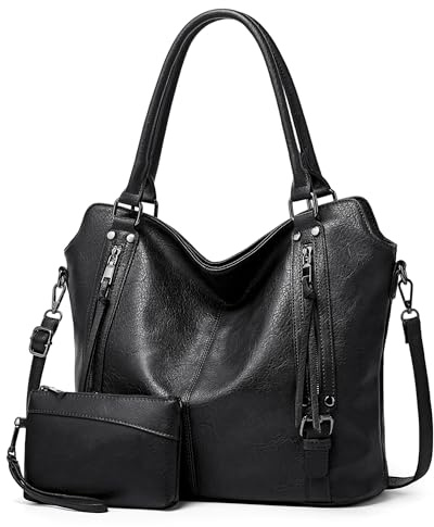Mabecol Sac Cabas Femme Grand PU, Tote Bag Ordinateur 14, Travail | Sac à Main Femme Fourre-Tout, Sac Épaule Avec Bandoulière, Compartiment PC, Shopper Bureau Pour Quotidien Voyage