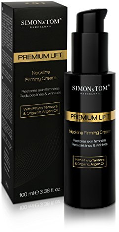 Simon&Tom Premium Lifting crema reafirmante cuello, efecto lifting, 100 ml | Instantáneo y Piel más Lisa Con Fitotensores y Aceite de Argán Orgánico y Vegano Hecho en España