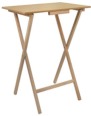 Aranaz Beistelltisch, rechteckig, ohne Lackierung, Buche, 48 x 35 x 65,5 cm
