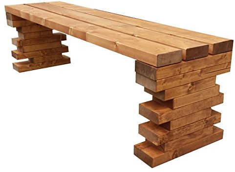 TOTAL WOOD 2012 Gartenbank Sitzbank Holzbank Balkon terrassenmobel parkbank für Innen und Außen geeignet 150x38.5x42 cm. Nach Maß verfügbar!