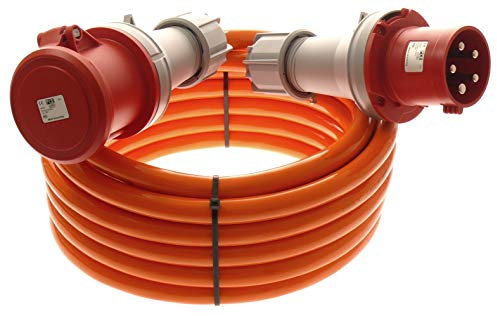 CEE Starkstromkabel Verlängerungskabel 63A 400V Pur Leitung H07BQ-F 5g10 5x10 mm² Außenbereich IP44 25m