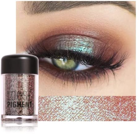 Poudre de fard à paupières pailletée, beauté yeux pigmentés dans tous les tissus, Fard à PaupièRes à Paillettes éLevéEs Poudre PigmentéE Pour Les Yeux Fard à Paupières Liquide Paillette Yeux (#11)