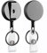 Heavy Duty badge supporto retrattile, sarà bene metallo porta badge con clip da cintura portachiavi fori ID card Keychain , 2 pezzi