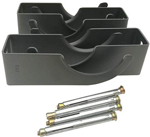 Traditional Column Radiator Brackets - 4 Pcs | Anthracite (115mm (A) x 40mm(B) x 80mm(C) x 55mm(D))