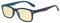 Eyekepper Blue Light Blocking Computer Reading Glasses Women Men with Yellow Tinted Filter Lens - Classic Readers - Black Blue
