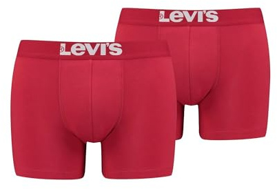 Levi's Herren Boxershorts 6er Pack - Solid Basic Boxer Brief - 905001001 (Rot, XL)