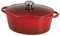 SITRAM 711066, Cocotte TRADIFONTE ovale en fonte d'acier émaillée, intérieur noir extérieur rouge, tous feux y compris l'induction, 9 liters