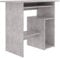vidaXL Schreibtisch mit Regal Modern Computertisch Bürotisch Arbeitstisch Büro PC Tisch Laptoptisch Büromöbel Betongrau 80x45x74cm Holzwerkstoff