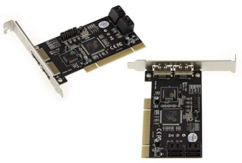 KALEA-INFORMATIQUE Scheda controller PCI 4 + 2 porte SATA eSATA con chipset SIL3114. Unità indipendenti o in cluster Raid 0 1 0+1