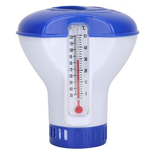 Zitainn Dispenser di sapone Piscina galleggiante Dispenser di cloro chimico con termometro Compressa Pompa di erogatore di sapone