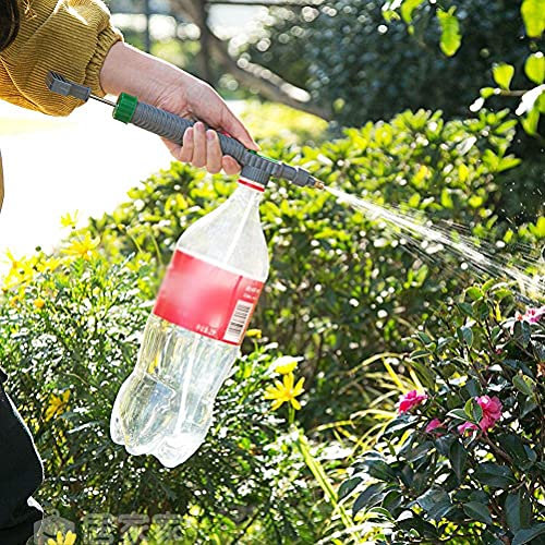 Pulverizador manual de la bomba de aire de alta presión, rociador de la botella de agua de la flor de la jardinería, boquilla ajustable de la torcedura de las botellas de bebida, rociador manual
