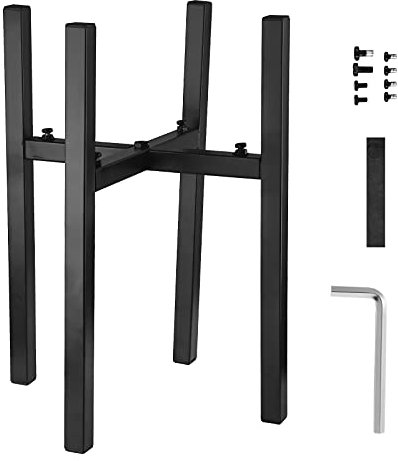 eROOSY Support de plante réglable Support de pot de fleur moderne intérieur extérieur avec largeur réglable pour pot de plante de 9 à 14 pouces