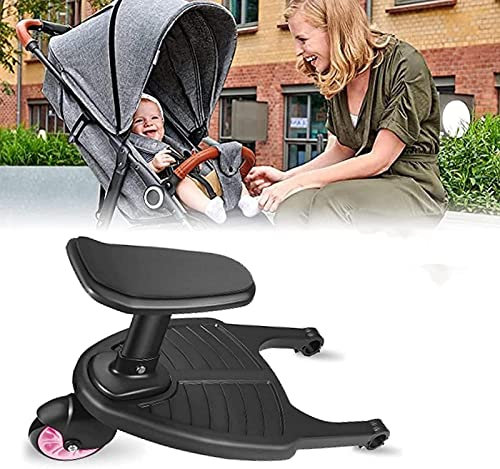 MEZING Patinete Carro Bebe, Cochecito, Buggy Board Plataforma, Desmontable Asiento, Accesorio para Niños 3 A 7 Años, PueAcomodar A Niños Menos 25kg