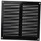 200x200mm Rejilla de Ventilación con Mosquitera - Rejillas de Aireación Metálicas - Acero, Negro