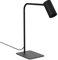 Licht-Erlebnisse Schreibtischlampe Schwarz, Tischleuchte mit Kabel, Leselampe Nachttisch, H:40 cm, GU10, schwenkbar, Schreibtisch, Nachtschrank, Tischleuchte