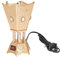 DOITOOL Elektrische Räucherbrenner Eisen Metall Censer Brenner Halter Oud Frenzsense Harzbrenner Holzkohle Herd Buddhist für Kegelstabspule Büro Tee House Geschenke