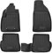 OMAC Gummimatten Fußmatten für Ford Fiesta 2001-2008 TPE Automatten Schwarz 4X
