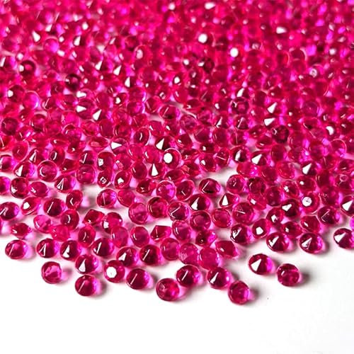 10,000 Scatter Crystals Wedding Rhinestone 2.5mm Gem Beads Diamante Acrylic Stones Table Confetti Centrepiece Decorations Decor Prom Event (Fuchsia Pink)
