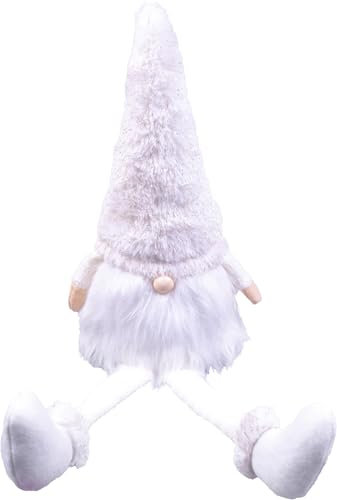 St Helens Home and Garden Long Legged Christmas Gonk - White