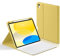 Laetass Case with Keyboard for iPad 10th Generation 10.9 Inch 2022 with Bluetooth, Magnetic Removable Keyboard, with Integrated Top Pen Tray, German QWERTZ Layout (Yellow)
