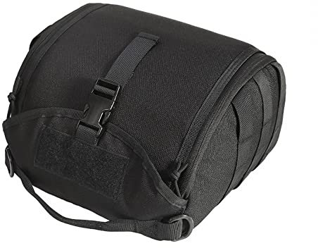 DONGKER Taktische Molle Helmtasche, Tactical Clamshell Helmet Bag, Staubdicht Helm Tragetasche mit Gepolsterte und Fleece Gefütterte für Airsoft, Motorrad- und Fahrradhelme, 28x23x15 cm