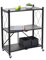 PROREGAL KLAP klappbares Regal mit Rollen | 3 Böden/Fächer | Schwarz | Belastbarkeit 150kg | HxBxT 87x72x34cm | Lagerregal Metallregal Klappregal