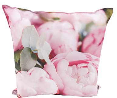 CB Home & Style Outdoor Garten Kissen Wasserabweisend Wasserfest 45 x 45 cm mit Füllung (Pfingstrose4)