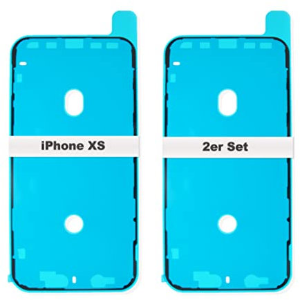 IS-TECK 2er Set Ersatz iPhone XS Kleber Für Display und Gehäuse Rahmen Dichtung Sticker LCD Wasserdichtung Folie