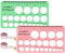 Nipple Ruler, 4 Pcs Nipple Rulers Set for Flange Sizing Measurement Tool, Silicone Soft Flange Size Measure for Nipples, Measuring Card Template for Breast Pump Size, Pink/Green