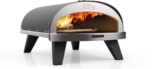 ZiiPa • Forno per pizza a gas • Colore carbone • Compatto & Innovativo • Riscaldamento in 30 min • Cottura Express 90 sec • Pietra Cordierite Ø 31,5 cm
