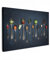 MuchoWow© Leinwand Bild 60x40 cm Wanddeko Aesthetic Room Decor Deko Zimmer Wandbilder Modern Bild auf Leinwand Küche - Gewürze - Löffel - Silber - Gewürz - Industrial