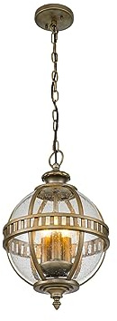 Pendelleuchte im Jugendstil für Innen & Außen, Bronze Ø30,5cm |