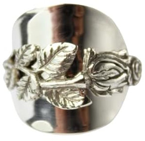 Rosen Ring 835 Silber Besteckschmuck Ring, ca. 62 (19,8) Ring aus Silberbesteck