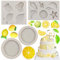 MYPRACS Lot De 4 Moules À Fondant Au Citron En Silicone Pour Bonbons Chocolat Tranches De Citron Moules En Résine Pour Décoration De Gâteaux Cupcakes Bonbons Chocolat Pâte À Gomme Pâte Polymère