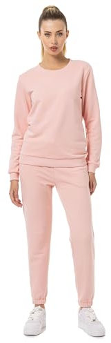 Red Bridge Damen Freizeitanzug Jogginganzug Hose Sweatshirt Premium Basic Pink XXL