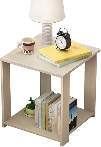 Mesita de Noche Asamblea Hogar Estudio Pasillo Armario de Madera Maciza Baño Dormitorio Espesar Sala de Estar Multifunción 30X30X40cm (Color: Madera de Cerezo)