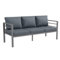 Outsunny Gartensofa, 3-Sitzer, aus Aluminium, mit Sitzkissen und Rückenlehne – 185 x 66 x 64 cm (L x B x H)