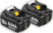 2X 18V 6.0Ah/6000mAh Batterie de Remplacement pour Makita BL1860B BL1850B BL1840 BL1830 BL1860B BL1835 BL1845 BL1850 194205-3 LXT-400 avec Batterie d'outil LED