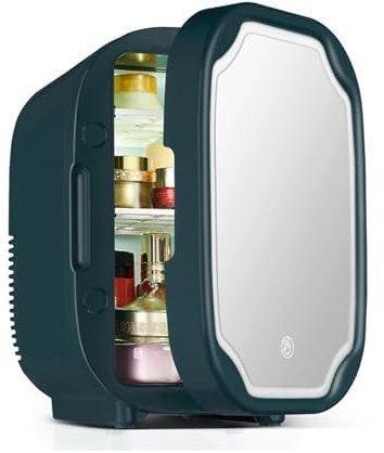 Yajuer Compact Refrigerator, Energy Efficient Small Fridge, Makeup Mini Refrigerator for Apartments, Bedroom, Dorm, Living, Kitchen, Office(Color:Dark green)