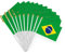 Lot de 50 Mini Drapeau Brésil Petits Drapeaux Brésilien avec Baton Drapeau Tenus à Manivelle Fanions Coupe du Monde Pour Fête Bar Célébration Matchs de Football Evénement Sportif Jardin Décoration