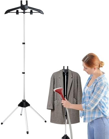 155cm Support Pour Fer À Vapeur, Repassage Vapeur Vertical, Support Pour Défroisseur À Vêtements, Cintre Pour Vêtements À La Vapeur, Porte-Vapeur Télescopique Pliable, Pour Hôtels Usines Aisons