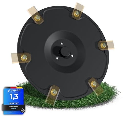 6er Messerscheibe kompatibel mit Segway Navimow H-Serie H500E, H800E, H1500E, H3000E-VF - Mähroboter Premium Mähteller aus glasfaserverstärktem Kunststoff für 6 Klingen (für H-Serie -ohne Klingen-)