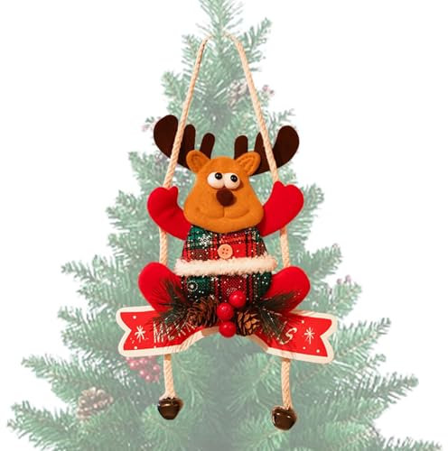 Türhänger Weihnachten,Weihnachts-Türhänger für die Haustür | Wandschmuck für Weihnachten,Weihnachtsmann-Elch-Weihnachts-Türdekorationen für die Wand, Weihnachtsornament-Dekorationen