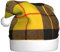 NBRIEU Festliche Dekoration, Weihnachtsmütze, Neujahrsparty-Zubehör und Geschenke, Gelb / Grau / Schwarz