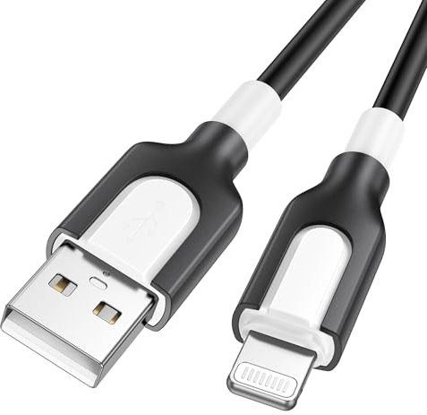 RAVIAD iPhone Ladekabel, Lightning Kabel 1M [MFi-Zertifiziert] Nylon Schnell Ladekabel für iPhone 14 13 12 11 Pro Max Mini XS Max XR X 8 7 Plus 6 6s Plus 5S SE 2020 - Schwarz