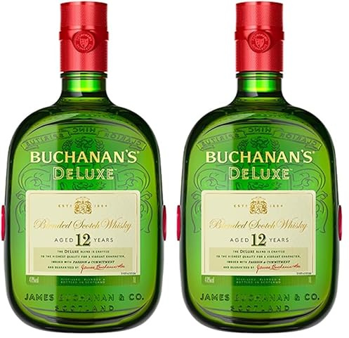 Buchanan's Deluxe - Whisky Escocés Mezclado Envejecido 12 años, 1 L (Paquete de 2)