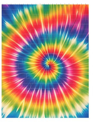 STVYUKL Tie Dye Rainbow Building Block Puzzle Personalized Building Bricks for Adults Block Puzzle Building DIY Brick Block Puzzles Valentine's Day Gifts for Home Decor Brick Puzzle