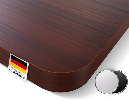 DESKSPACE Tischplatte - 2,5 cm Extra-Dicke Mahagoni Schreibtischplatte 180x80 cm, Ideale Holzplatte für den Höhenverstellbaren Schreibtisch, Esstisch und Mehr, Langlebige Arbeitsplatte