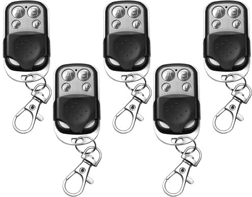 5 telecomandi universali per porte del garage, 433,92 MHz, clonazione senza fili, con 4 pulsanti, duplicati, per porte del garage, tapparelle, cancelli elettrici, allarmi per auto